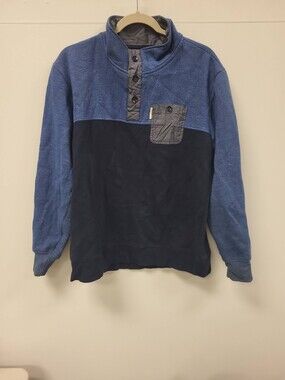 Marc Ecko Cut & Sew Pullover Men's Size L Blue Color Block